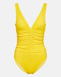 Karla Colletto Costume intero Smart con scollo a V Giallo