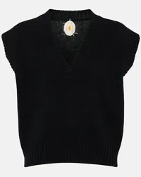 Jardin des Orangers Gilet cropped in cashmere Nero