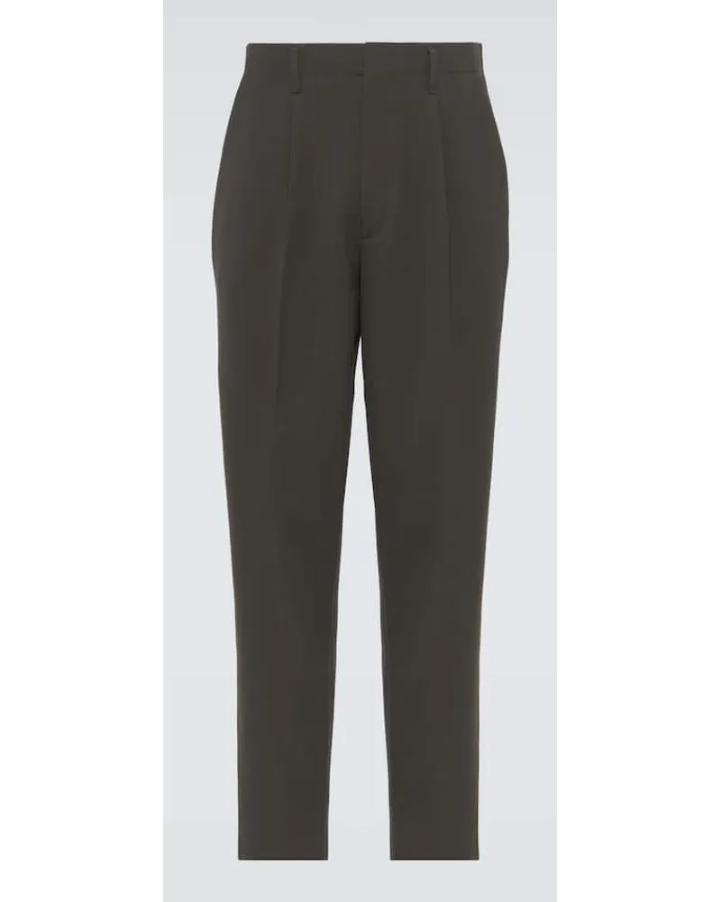 Ermenegildo Zegna Pantaloni regular in lana Marrone