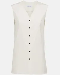 Loro Piana Top Caylee in seta Bianco