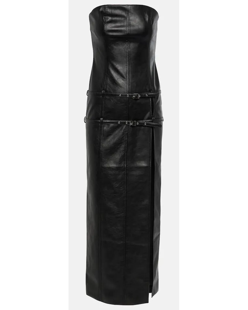 Aya Muse Abito lungo Saima in similpelle Nero