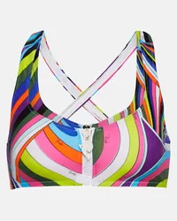 Emilio Pucci Top bikini Iride con stampa Multicolore