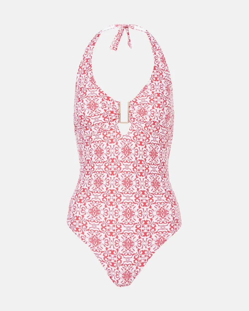 Melissa Odabash Costume intero Tampa con stampa floreale Bianco