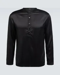 Tom Ford Camicia in misto seta Nero