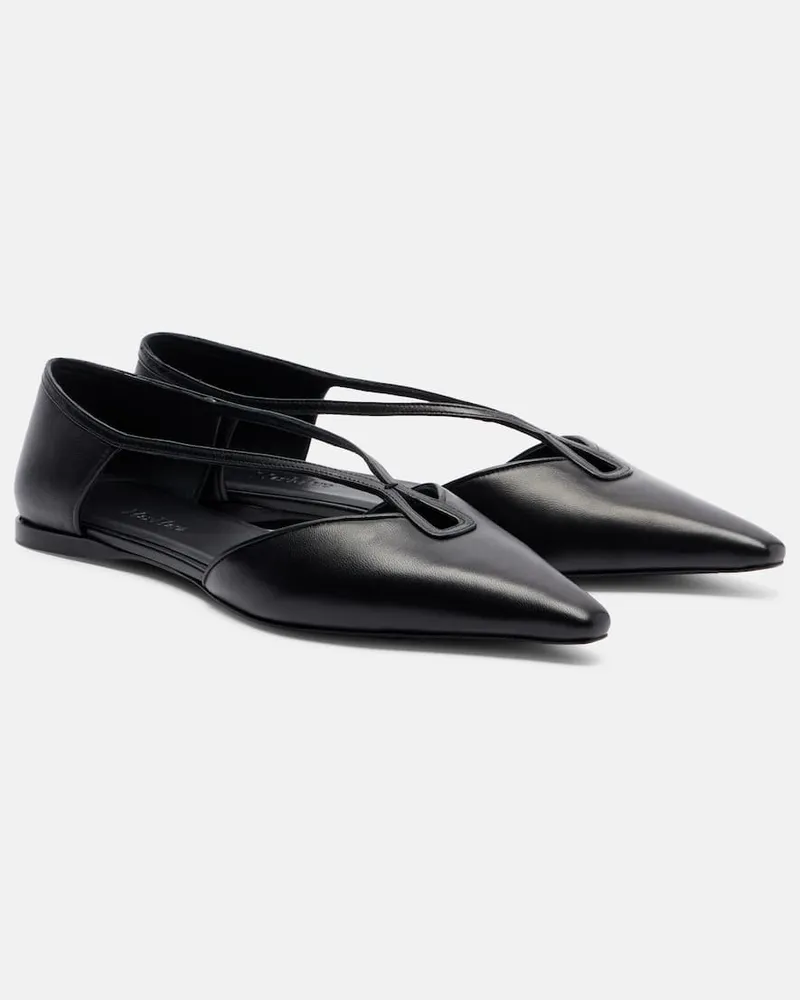 Max Mara Ballerine Amatassa in pelle Nero