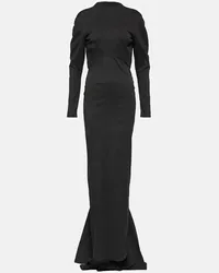 Alaïa Alaïa Abito lungo a sirena in taffetà Nero