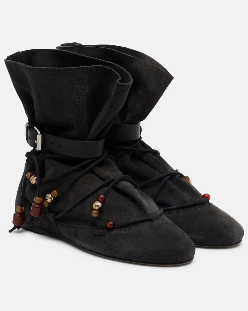 Isabel Marant Stivaletti Letiz in suede Nero