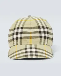 Burberry Cappello da baseball in cotone Burberry Check Beige