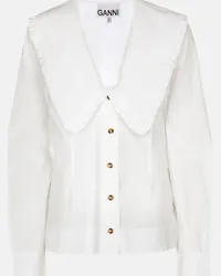 Ganni Camicia in cotone Bianco