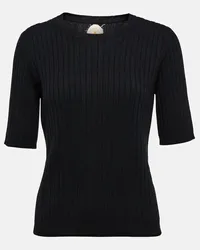 Jardin des Orangers Top in maglia a coste di cashmere Nero