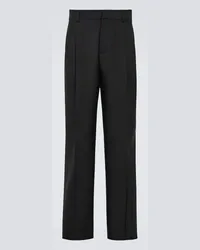 Versace Pantaloni regular in lana Nero