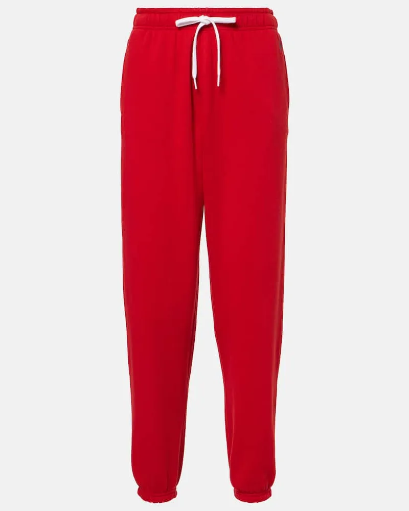 Ralph Lauren Pantaloni sportivi in pile di misto cotone Rosso