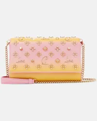 Christian Louboutin Clutch Paloma in pelle con decorazioni Giallo