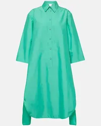 Max Mara Abito midi Quincy in misto cotone Verde