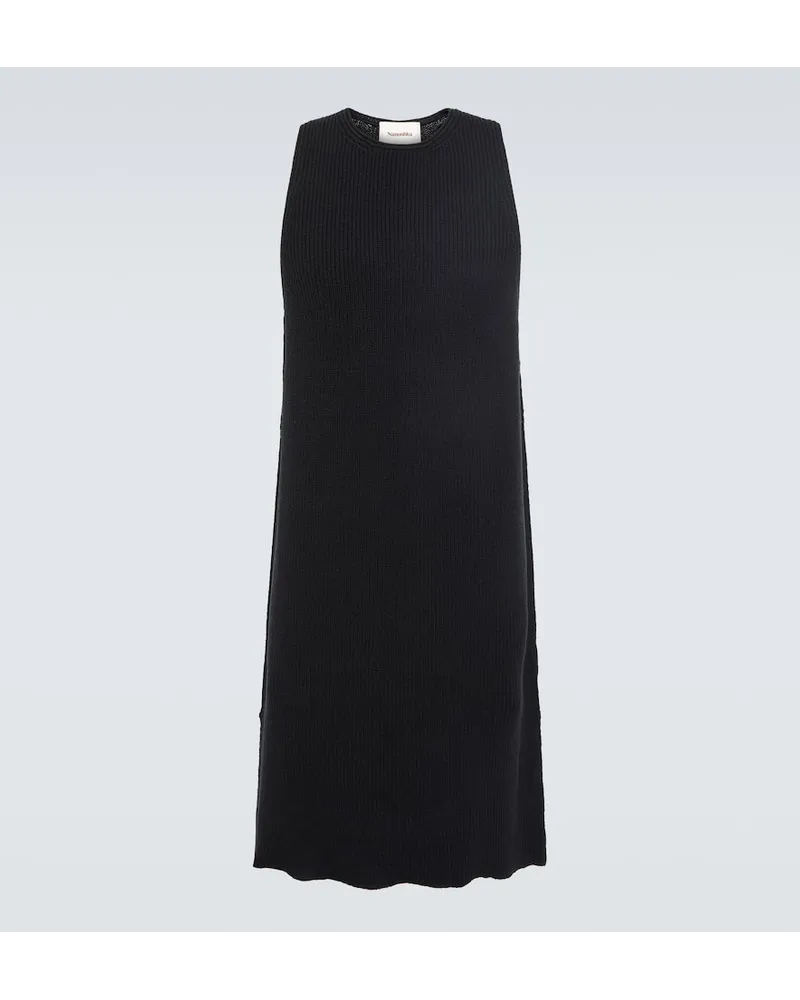 Nanushka Tank top Zeno in misto cotone Nero