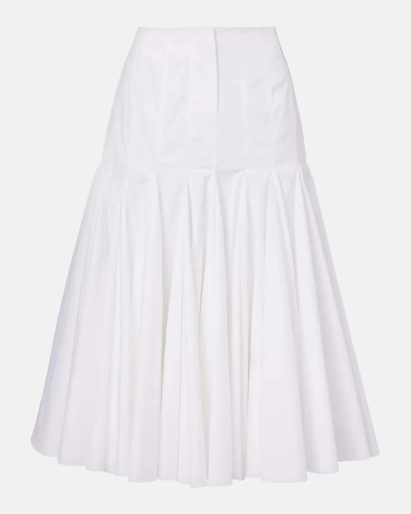 Jacquemus Gonna midi Agave in popeline di cotone Bianco