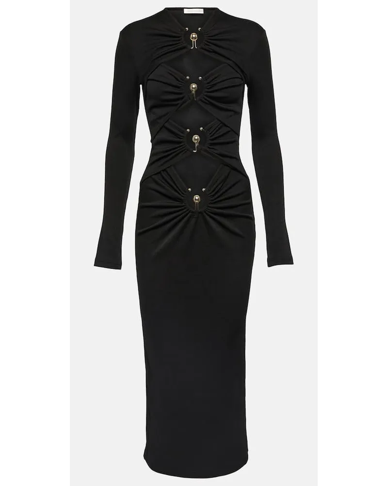 Christopher Esber Abito midi Orbit in jersey Nero