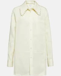 Bottega Veneta Camicia oversize in lino Bianco