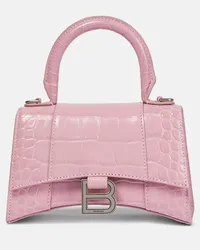 Balenciaga Borsa Hourglass Small in pelle Rosa