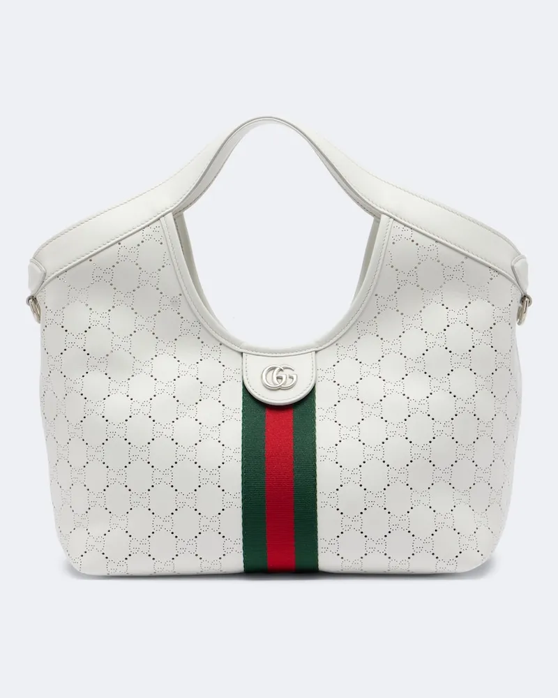 Gucci Shopper Giglio Small in pelle Bianco