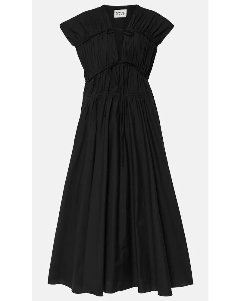 TOVE Abito midi Ceres in cotone Nero