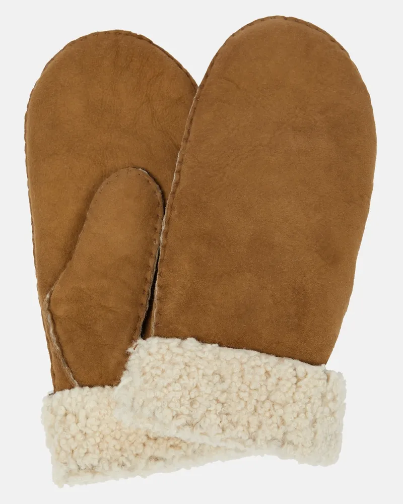 Isabel Marant Muffole Mulfi con shearling Marrone