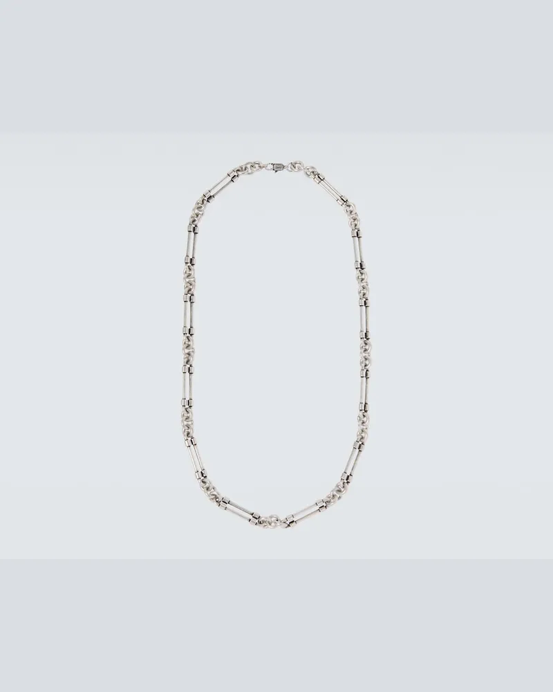 Saint Laurent Collana a catena Cassandre Argento