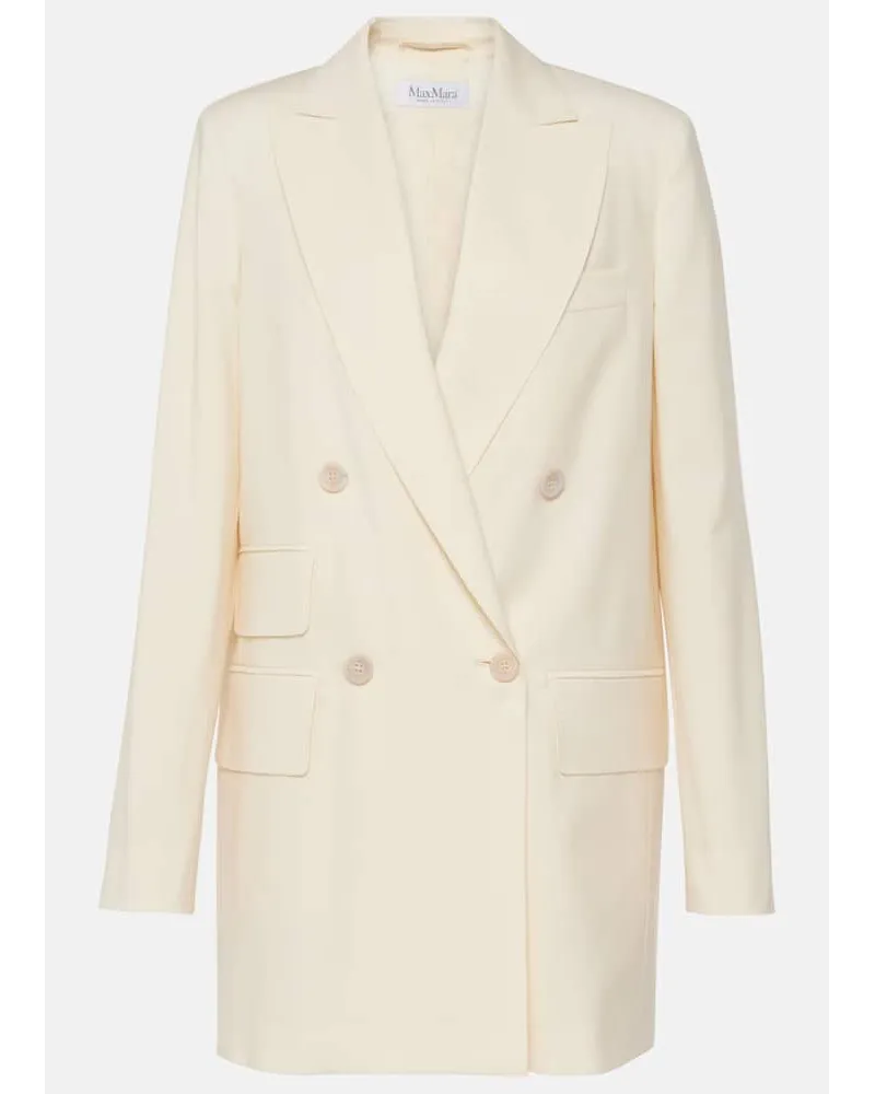 Max Mara Blazer doppiopetto Elegia in lana vergine Bianco