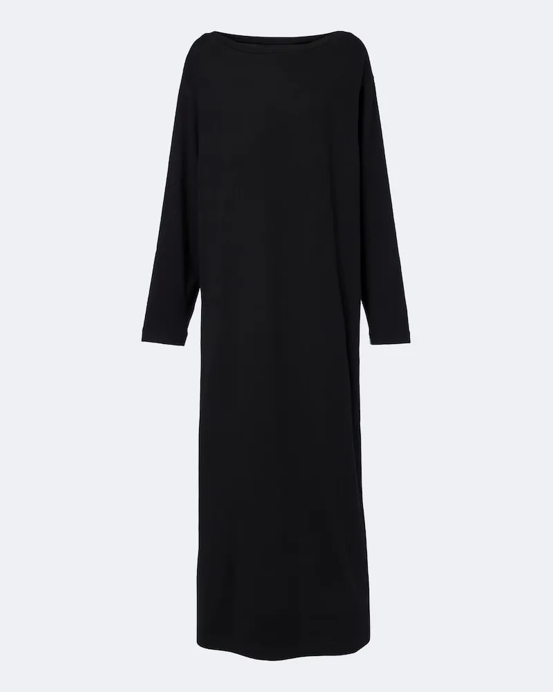 extreme cashmere Abito lungo N°503 Pillar in cotone e cashmere Nero