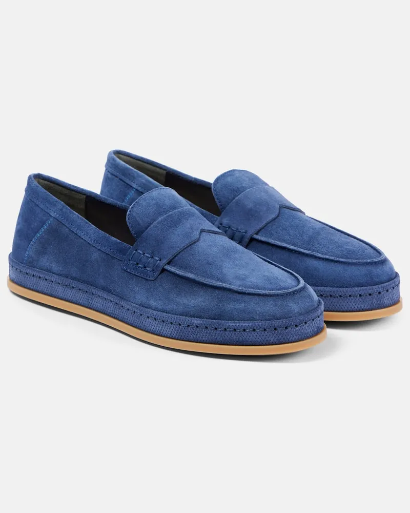 Hogan Mocassini H683 in suede Blu