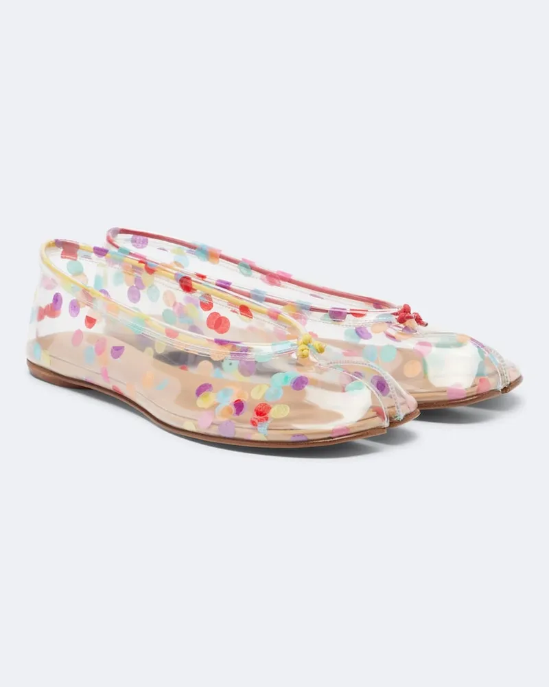 Maison Margiela Ballerine Tabi in gomma con stampa a pois Multicolore