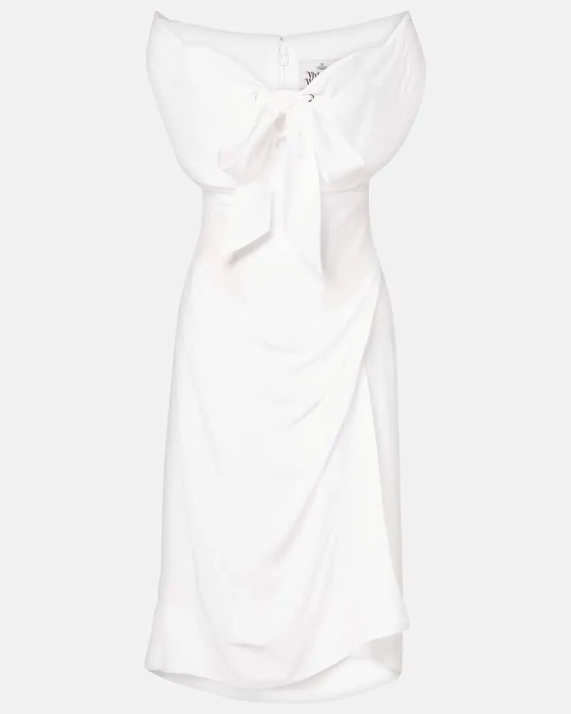 Vivienne Westwood Bridal - Abito midi Iwona in crÃªpe de chine Bianco