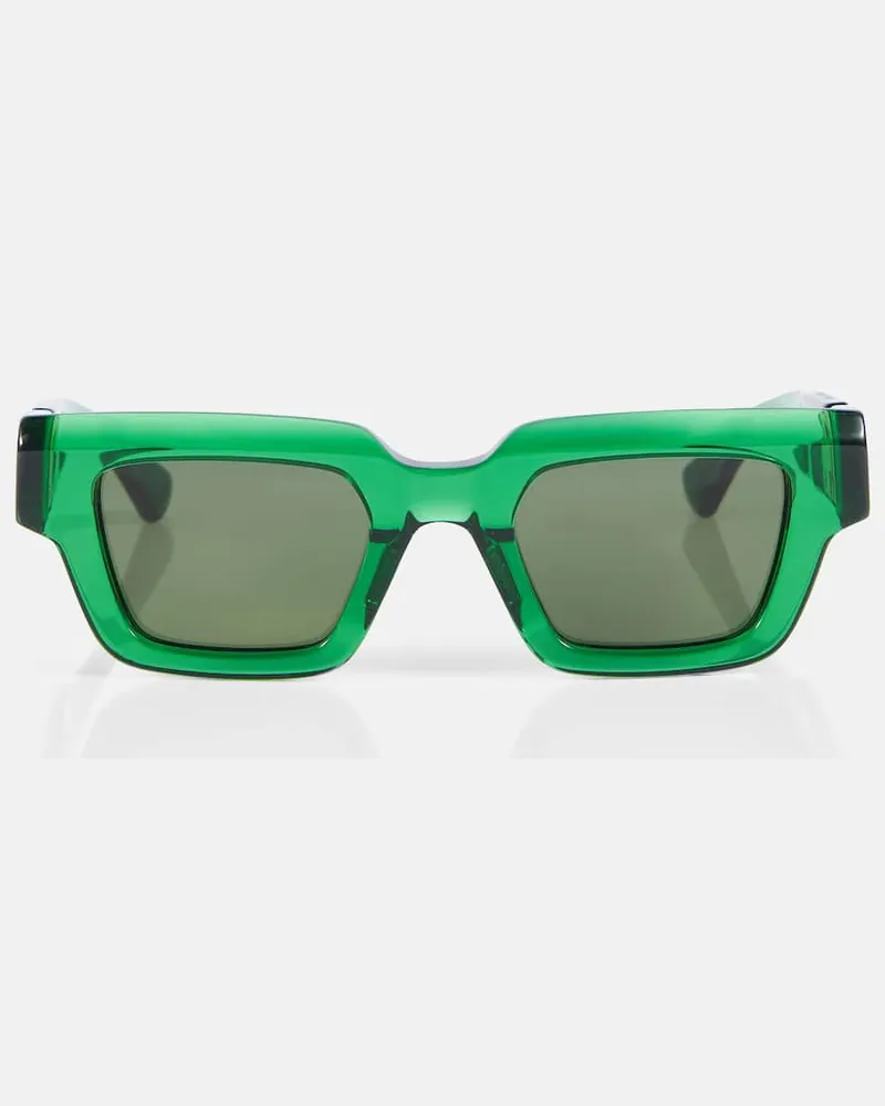 Bottega Veneta Occhiali da sole rettangolari Hinge Verde