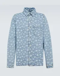 ERL Camicia di jeans in jacquard Blu