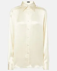 Tom Ford Blusa in charmeuse di seta Bianco