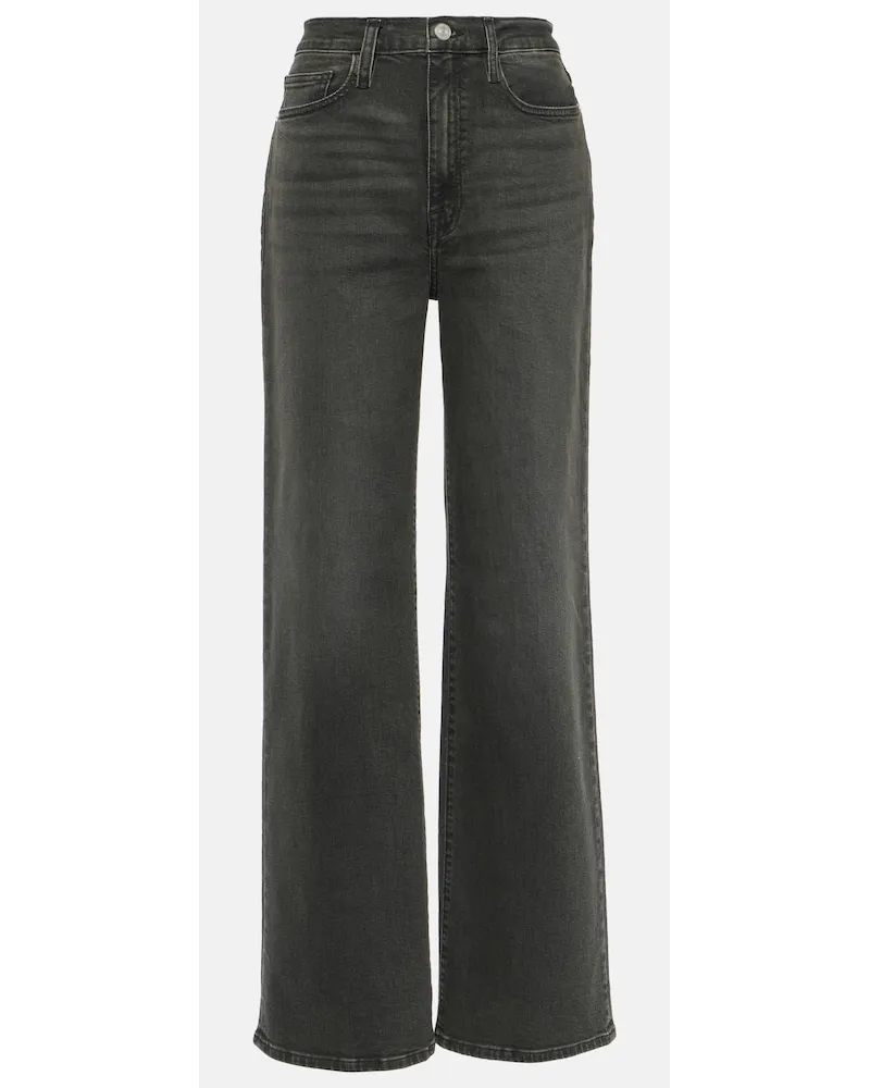 Frame Denim Jeans a gamba larga Le Jane Wide a vita alta Grigio