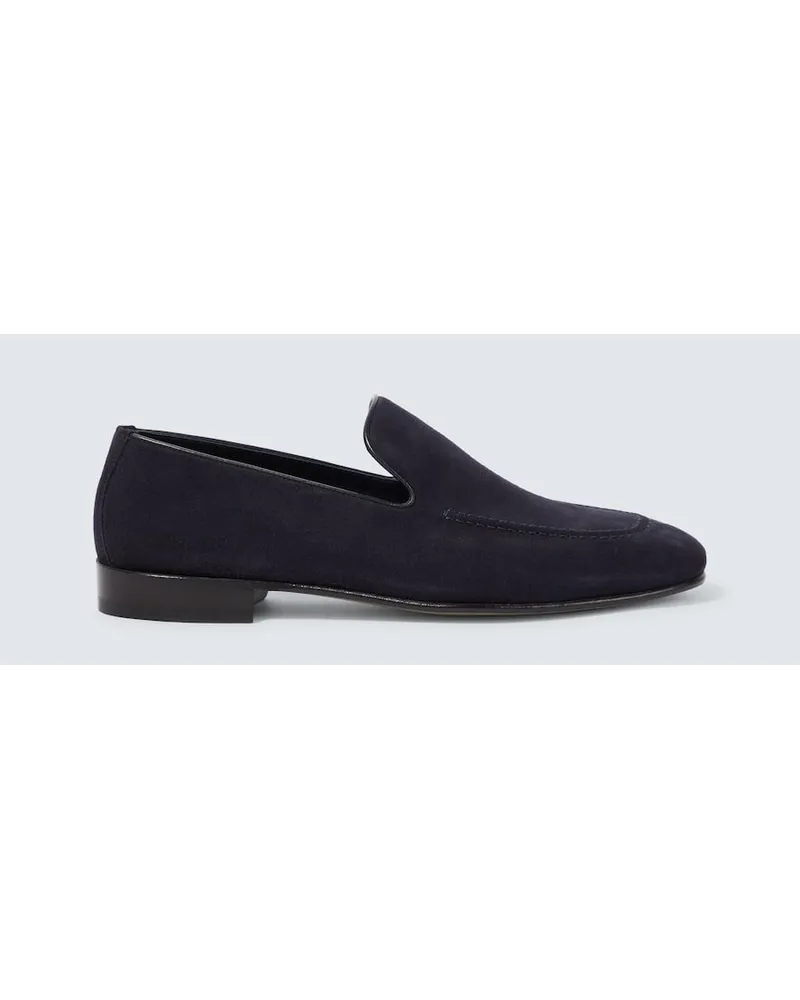 Manolo Blahnik Mocassini Truro in suede Blu