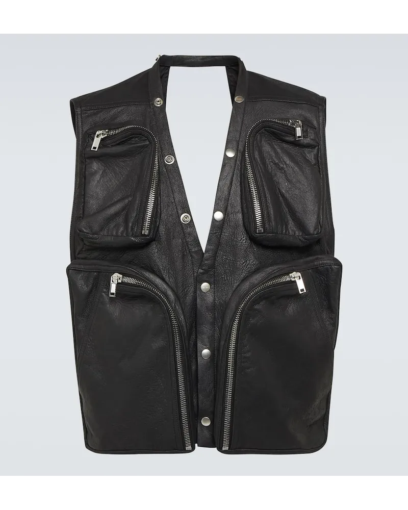 Rick Owens Gilet in pelle Nero