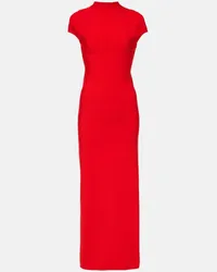 Alaïa Alaïa Abito lungo in jersey Rosso