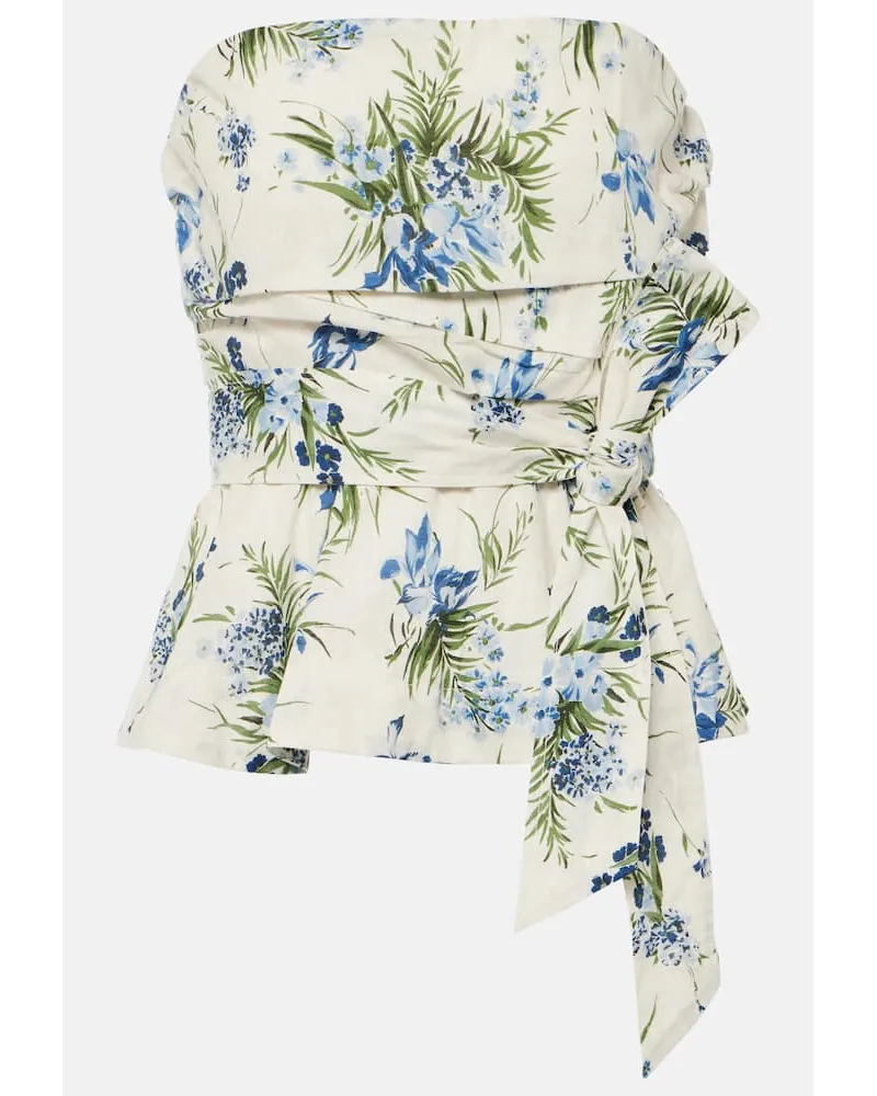 Veronica Beard Top in cotone con stampa Bianco