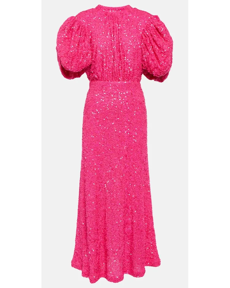 ROTATE Birger Christensen Abito lungo con paillettes Rosa