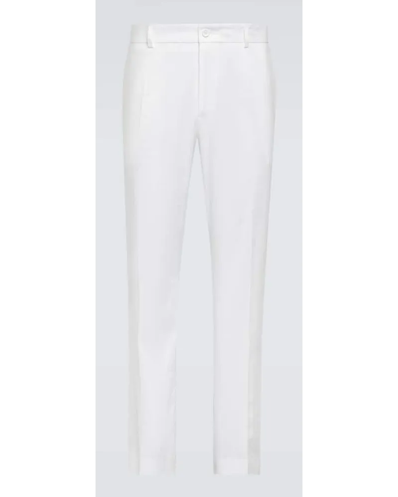 Dolce & Gabbana Pantaloni regular in misto lino Bianco