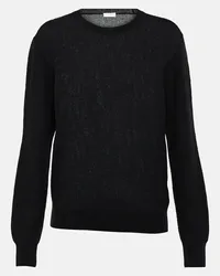 Saint Laurent Pullover in cashmere e seta Nero