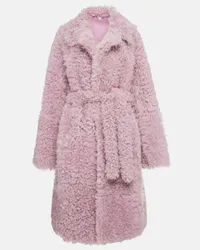 Bottega Veneta Cappotto oversize in shearling Rosa