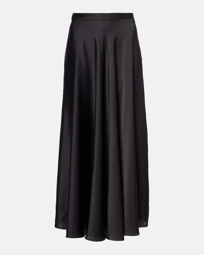 Balenciaga Gonna midi asimmetrica in raso Nero