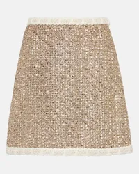 Giambattista Valli Minigonna in tweed con Lurex Oro