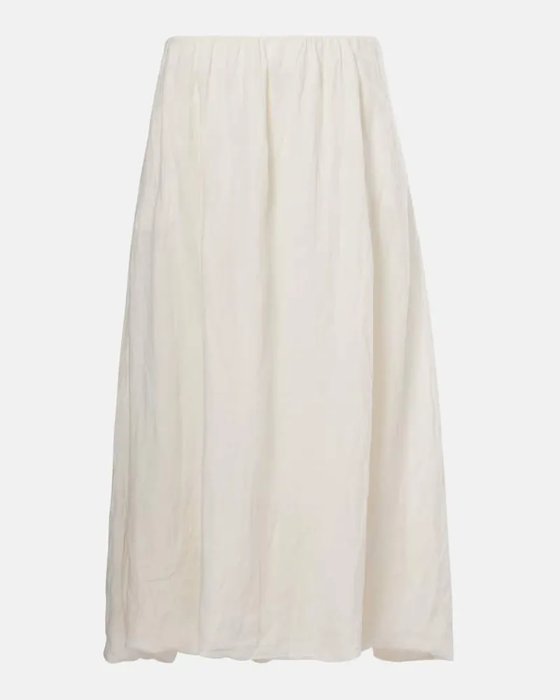 Velvet Gonna midi Rachelle in lino Bianco