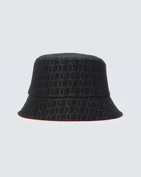 Christian Louboutin Cappello da pescatore Bobino in canvas Nero