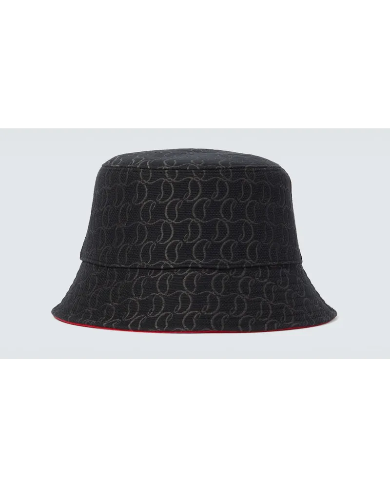 Christian Louboutin Cappello da pescatore Bobino in canvas Nero