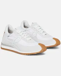 Loewe Sneakers Flow Runner in suede Bianco